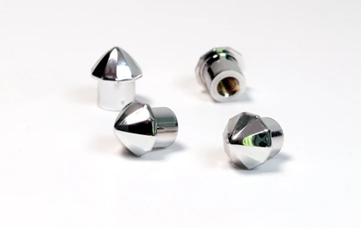 Jevries Diamond Bullet Knock Offs for TRUE 13 Wheels Chrome