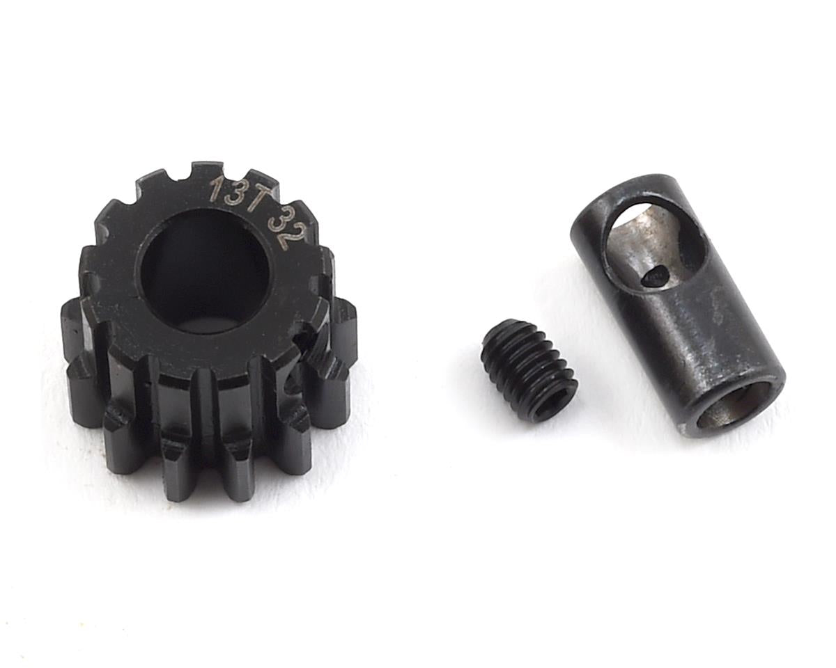 PTK8056 Steel 32P Pinion Gear w/3.17mm Reducer Sleeve (Mod .8) (5mm Bore) (13T)