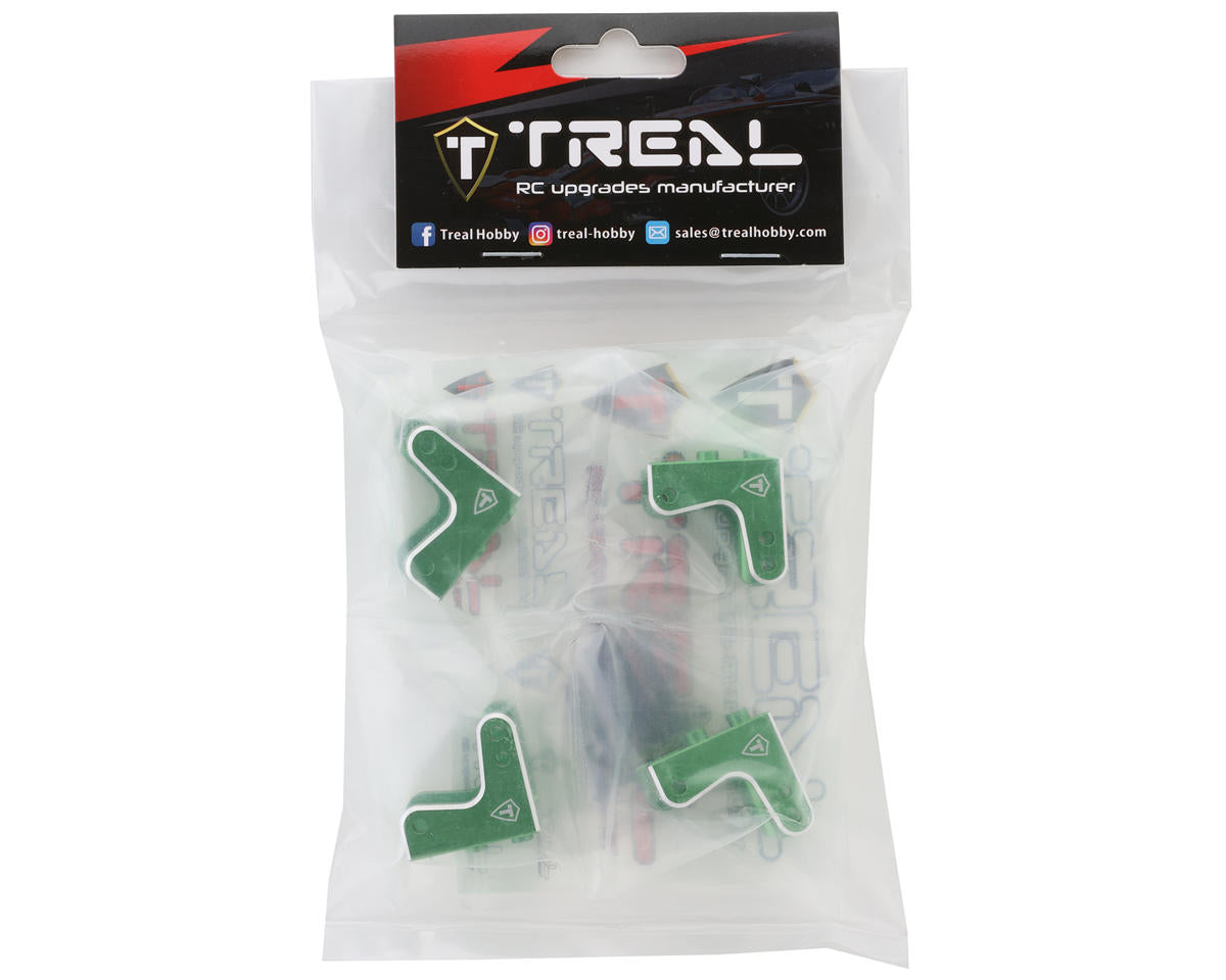 TLHTLMT-43 Treal Hobby Losi LMT Aluminum Shock Mount Set (4) (Green)