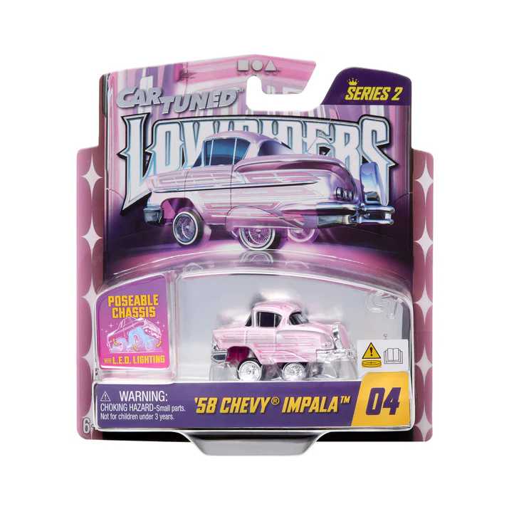 CarTuned 597346-XX1 1:64 Lowriders SHOW GLOW Series 2 Assortment of 8 Styles 2026 – LED Light Up Chassis