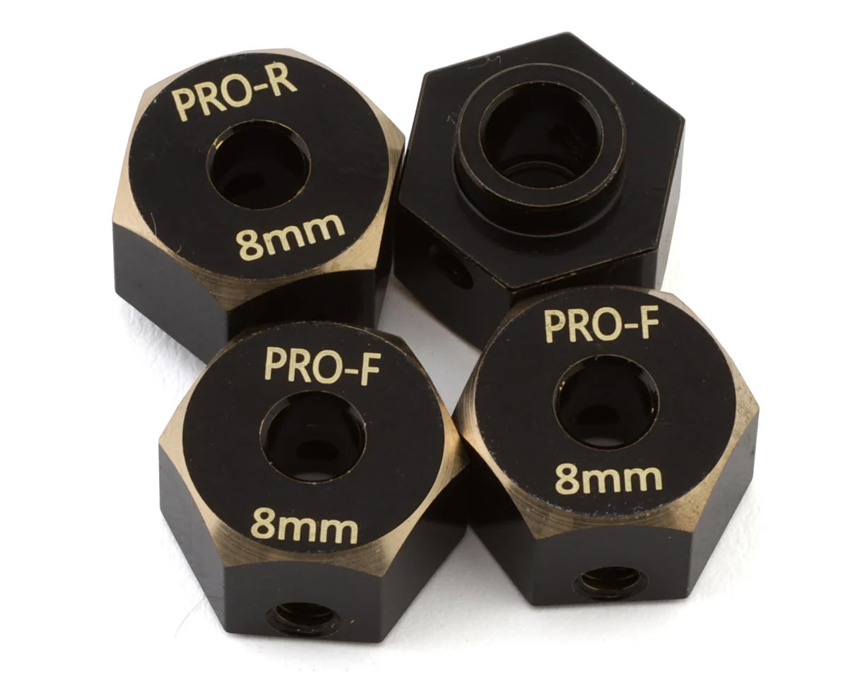 SAMSCX10P-4063-8 Samix Axial SCX10 Pro Brass Hex Adapters (8mm) (4)
