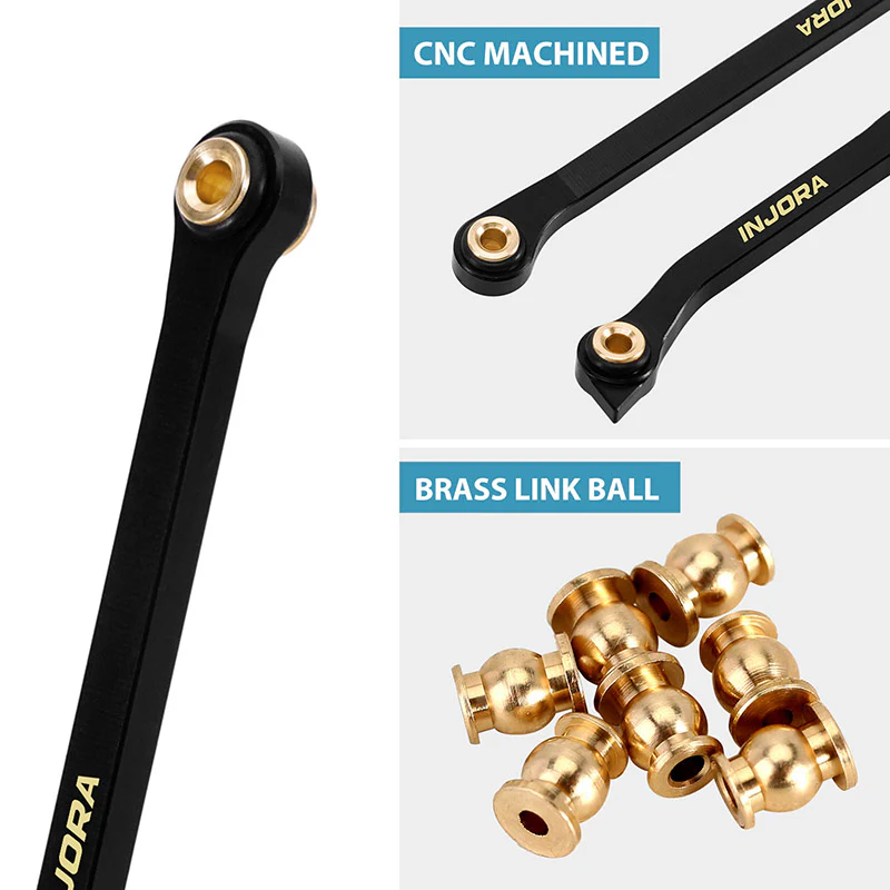 ASC18-32 INJORA Black Brass High Clearance Links for 1/18 Redcat Ascent-18 APEX