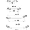 MEUS Racing SCX24 Deadbolt B17 Double Bent Links High Clearance Chassis Links Set for Axial 1/24 RC Crawler (Titanium)