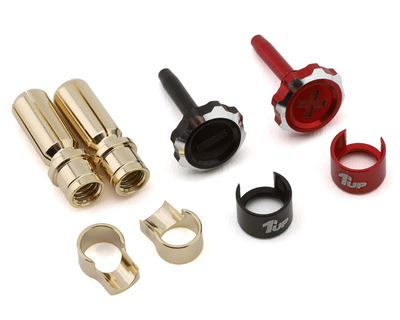 1UP190455 1UP Racing "Lockdown" Adjustable Bullet Plug Grips w/5mm Bullets (Red/Black)
