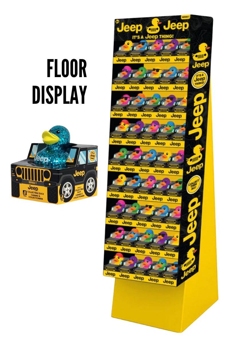 L2P 18047 Jeep® Branded Ducks 2 Inch Vinyl Figure Assortment in Paper Jeep 4x4 Box