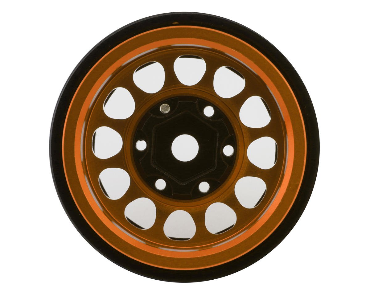 X003ZQM0Q9 Treal Hobby Type I 1.0" Classic 12-Spoke Beadlock Wheels (Orange)