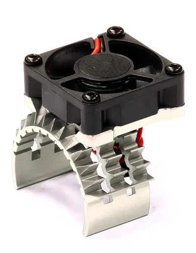 INTT8635SILVER T2 Motor Heatsink w/ Cooling Fan for Traxxas 1/10 Stampede 4X4 & Slash 4X4