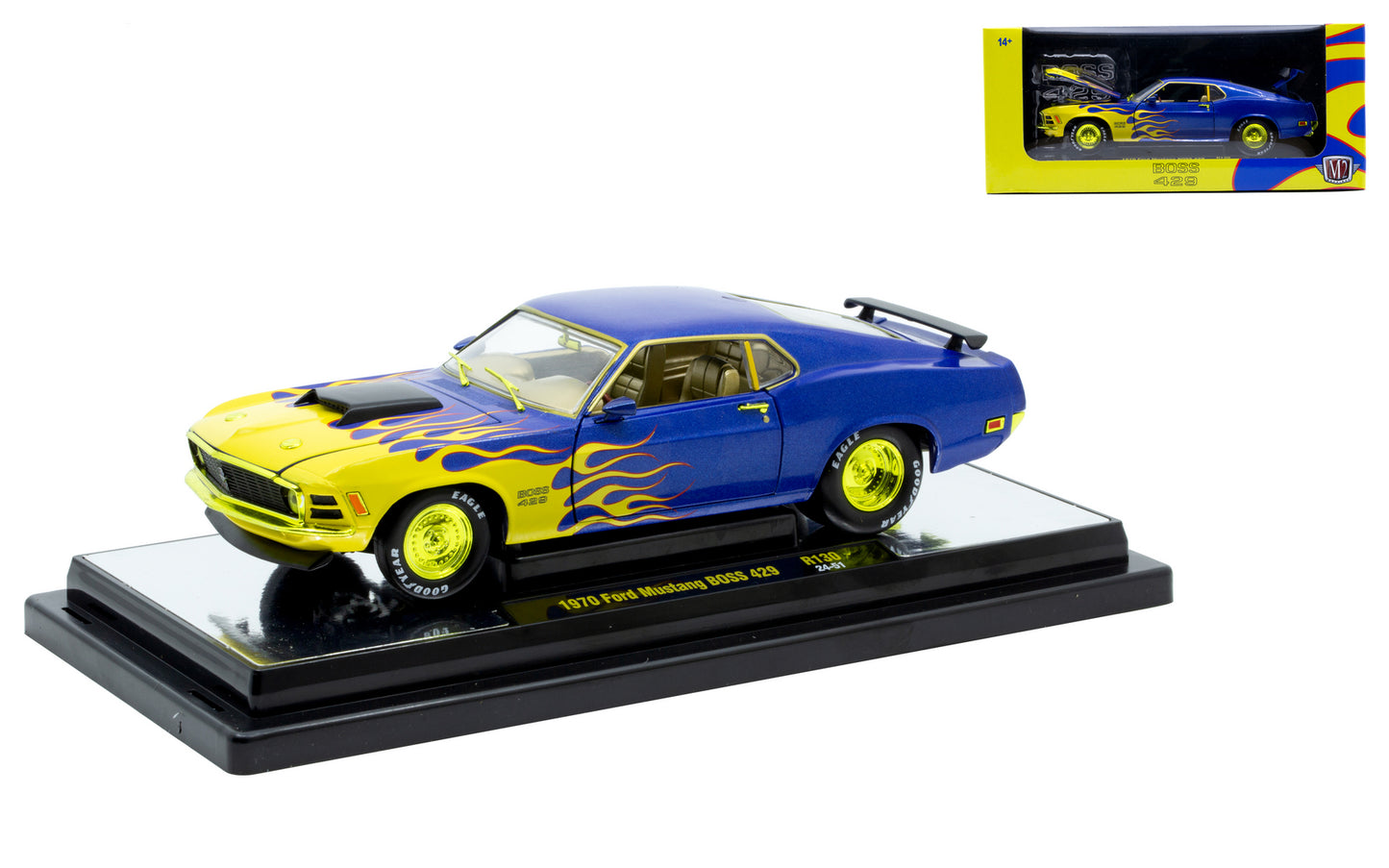 M2 Machines 40300-130 1:24th Scale 1970 Ford Mustang BOSS 429 CHASE!