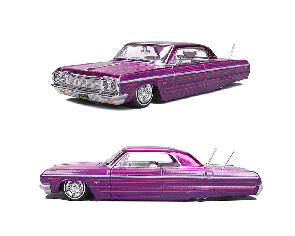 Maisto 32547-PUR 1:26 Mijo Exclusives 1964 Chevrolet Impala SS Lowriders – Candy Purple – Design Lowriders – Limited Edition