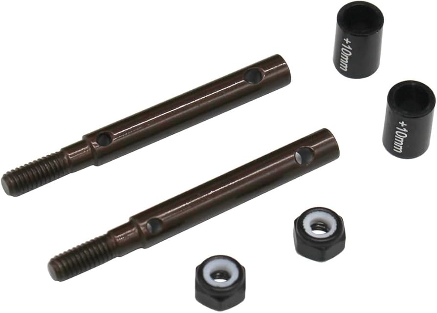 HRAUTB39W10 - +10mm S2 Spring Steel Portal Drive Stub Axles for Axial SCX10 II