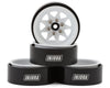 YQW-1312WH Injora 1.3" Stamped Steel Micro Rock Crawler Beadlock Wheels (23.5g ea) (White) (4)