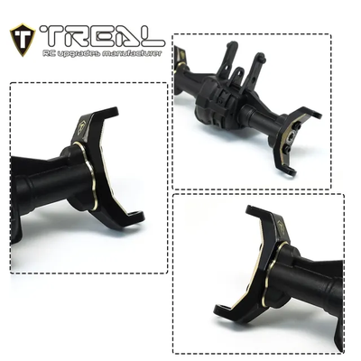 X003QSBGGB TREAL Brass Front C Hubs Caster Blocks 5.2g/pc (2P) L&R Heavy Weight Upgrades for 1/18 TRX4M Defender Bronco