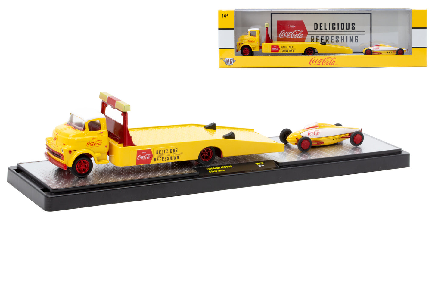 M2Machines 56000-TW29 1:64th scale Auto Haulers Coca-cola (YELLOW) - CHASE!