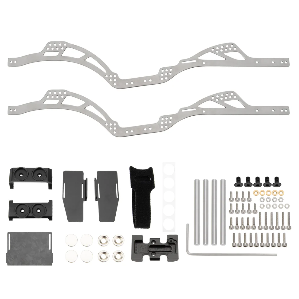 MEUS Racing SCX24 C10 Bronco Wrangler LCG Chassis TC4 Titanium Frame