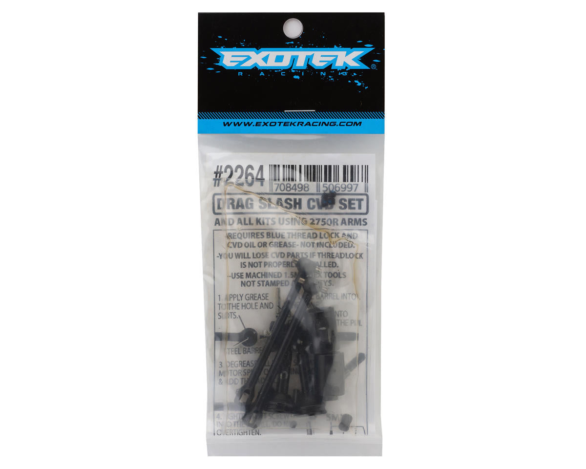 EXO2264 Exotek Traxxas Slash Drag / Bandit HD Steel V2 CVD Axle Set