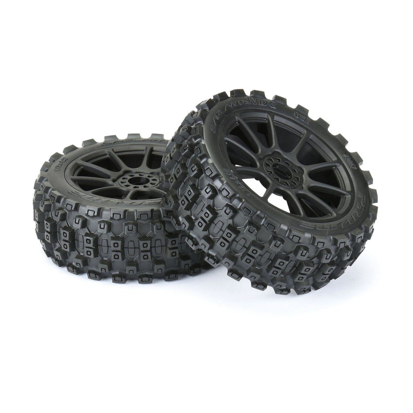 PRO906721 Badlands MX Pre-Mounted 1/8 Buggy Tires (Black) (2) (M2) w/Mach 10 Wheel