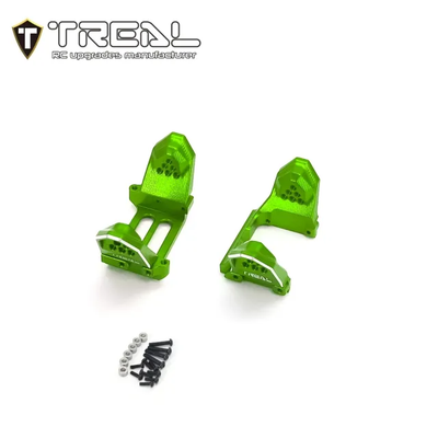 X003LB5Z0B TREAL Aluminum 7075 Front & Rear Shock Mounts for TRX4M 1/18 Upgrades Parts-GreeN