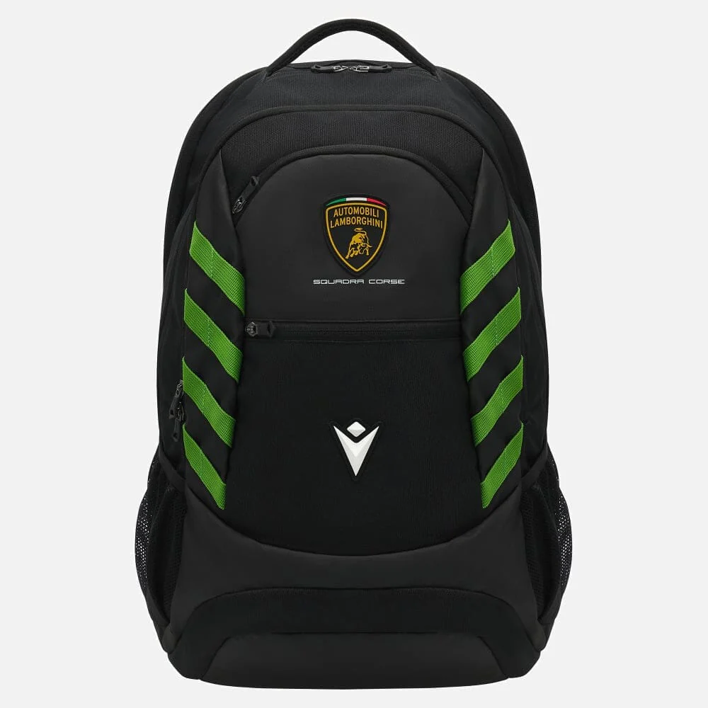 58589502 Automobili Lamborghini Squadra Corse Backpack - Black/Green