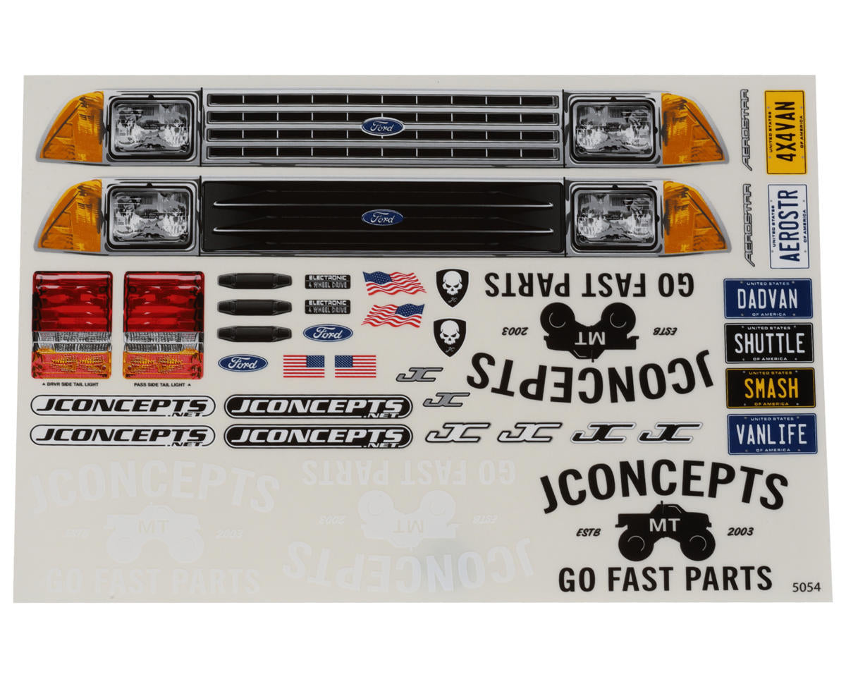 JCO0486 1985 Ford Aerostar Van 1/10 Monster Truck Body (330mm Wheelbase)