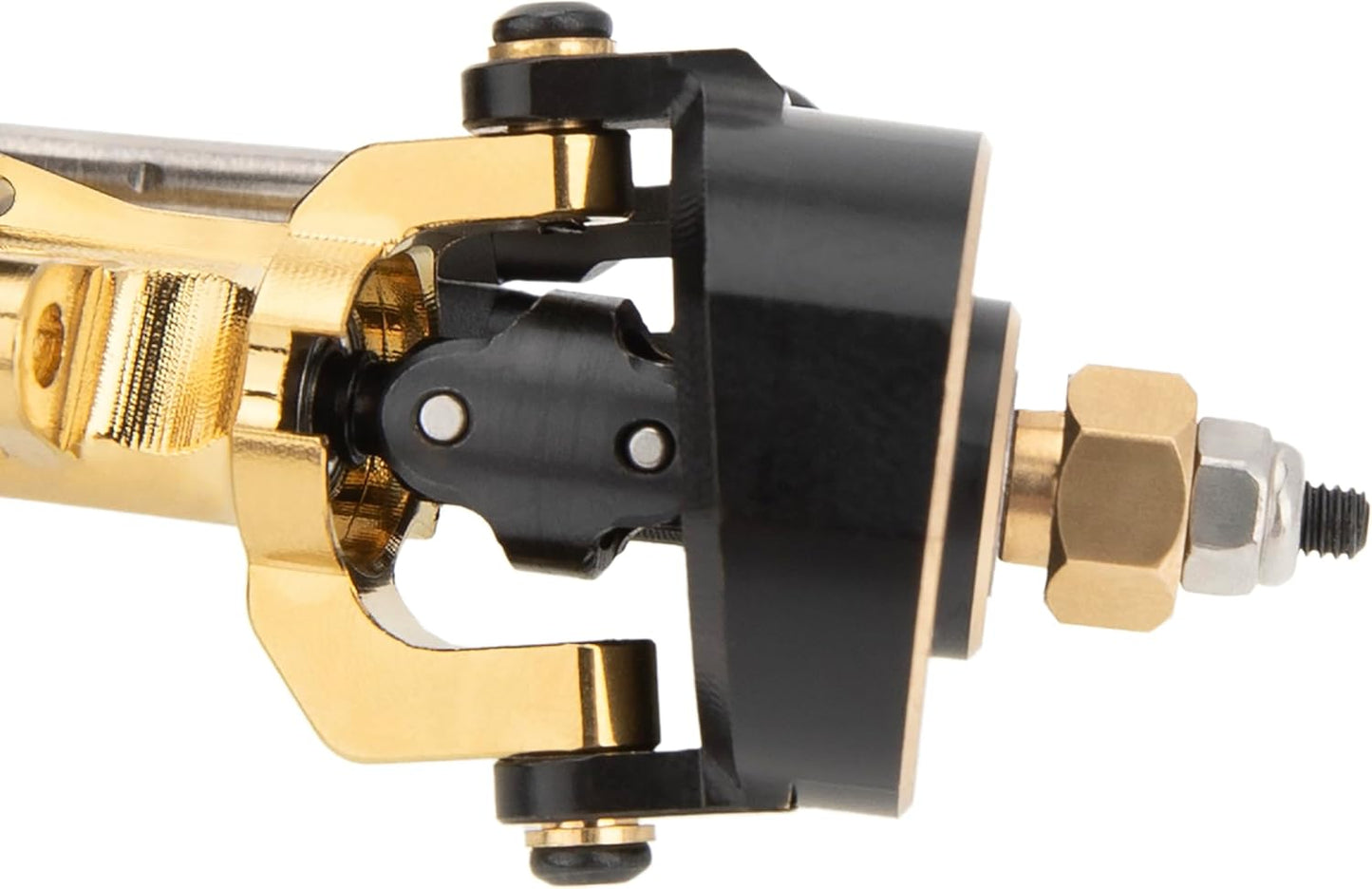MEUS Racing Isokinetic 3-Section CVD Front and Rear Axles Maximum Steering Angle 52° Wider +5MM for TRX4M Upgrade 1/18 RC Crawler Car (Electroplated Gold)