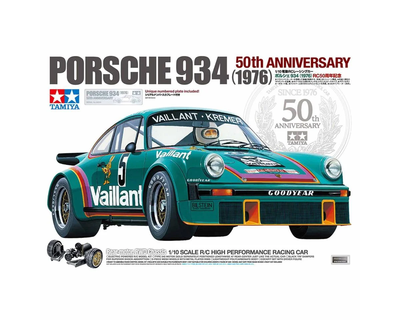 TAM47524 Tamiya 1/10 1976 Porsche 934 2WD On-Road High Performance Racing Car Kit, LIMITED EDITION