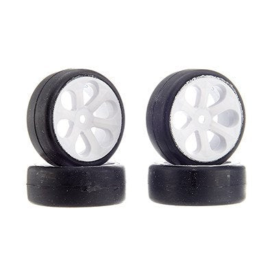 JAC2432 Pre-Mounted Rubber Sedan Tire (Med-Firm - Blue) (4)
