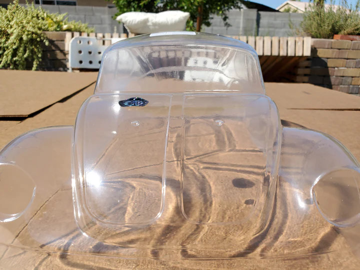 0152 Delta Plastik VW 1/8 Scale GT Clear RC Car Body