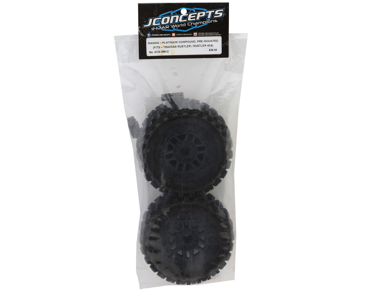 JCO4122-39812 JConcepts Magma 2.8" Pre-Mounted Tires (2) (Platinum)
