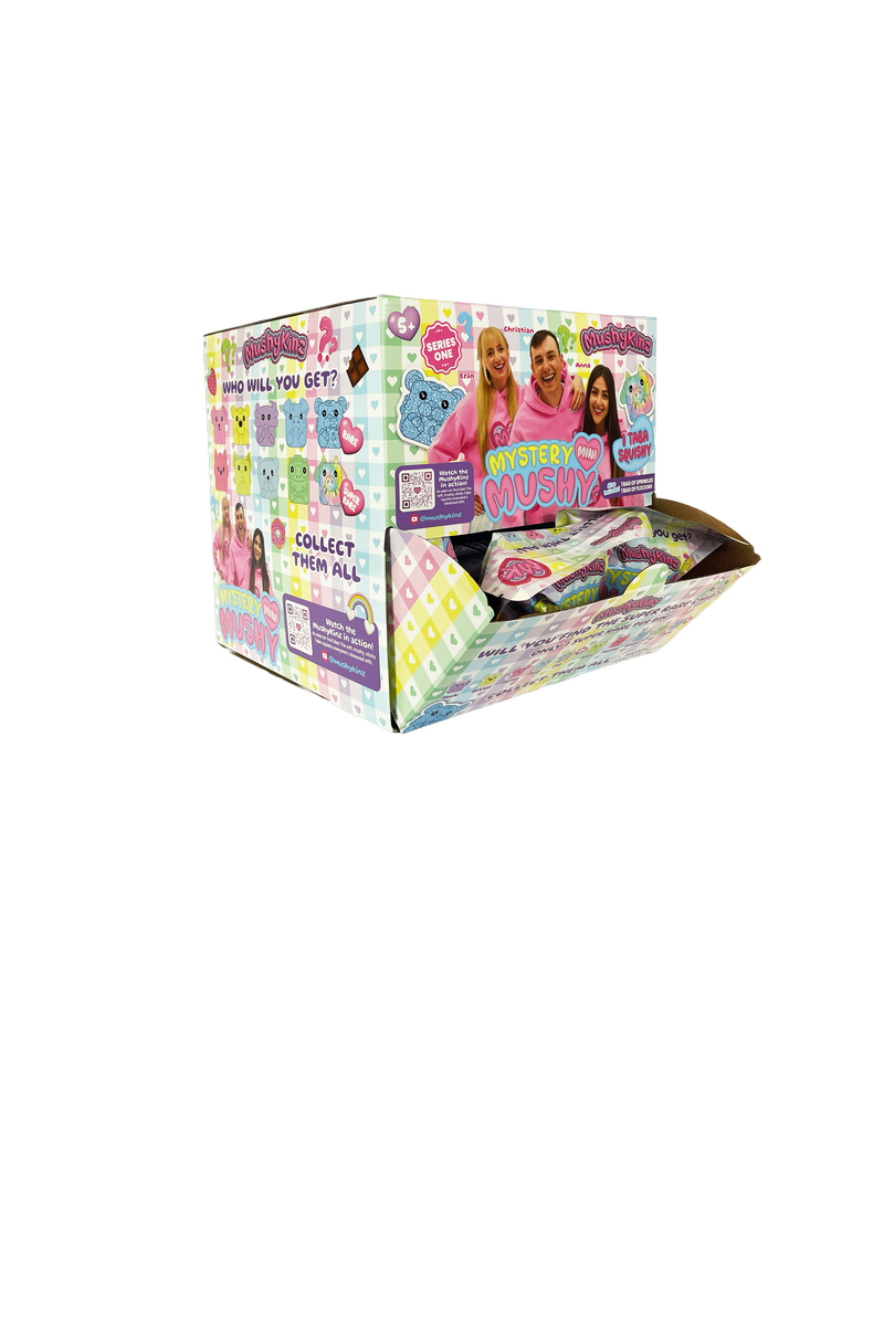 MK-MINI-PK-1 MushyKinz Mystery Mini Mushy 1 Pack Squishy Collectible Figures 1 Tara Squishy Includes 1 Bag of Sprinkles and 1 Bag of Flocking