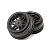 PRO287203 Pro-Line Racing 1/10 Sheriff Dirt Oval Wheels, 12mm Hex, Black (2): Losi Sprint Car (Front)