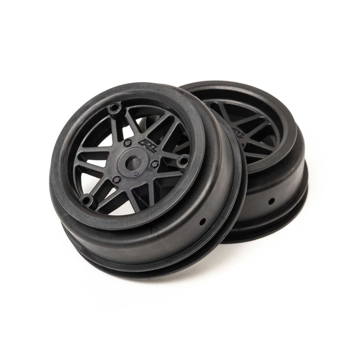 PRO287203 Pro-Line Racing 1/10 Sheriff Dirt Oval Wheels, 12mm Hex, Black (2): Losi Sprint Car (Front)
