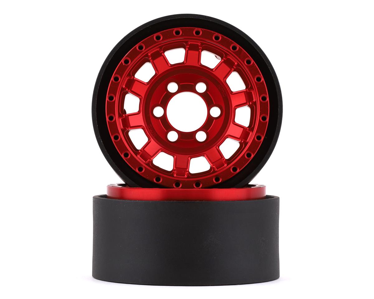 VPS07783 KMC KM236 Tank 1.9" Beadlock Crawler Wheels (Red) (2)