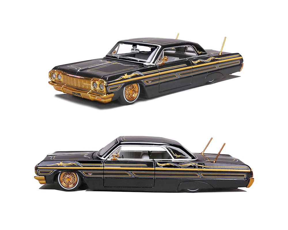 Maisto 32547-BK 1:26 Mijo Exclusives 1964 Chevrolet Impala SS Lowriders – Black Gold – Design Lowriders – Limited Edition