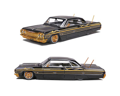 Maisto 32547-BK 1:26 Mijo Exclusives 1964 Chevrolet Impala SS Lowriders – Black Gold – Design Lowriders – Limited Edition