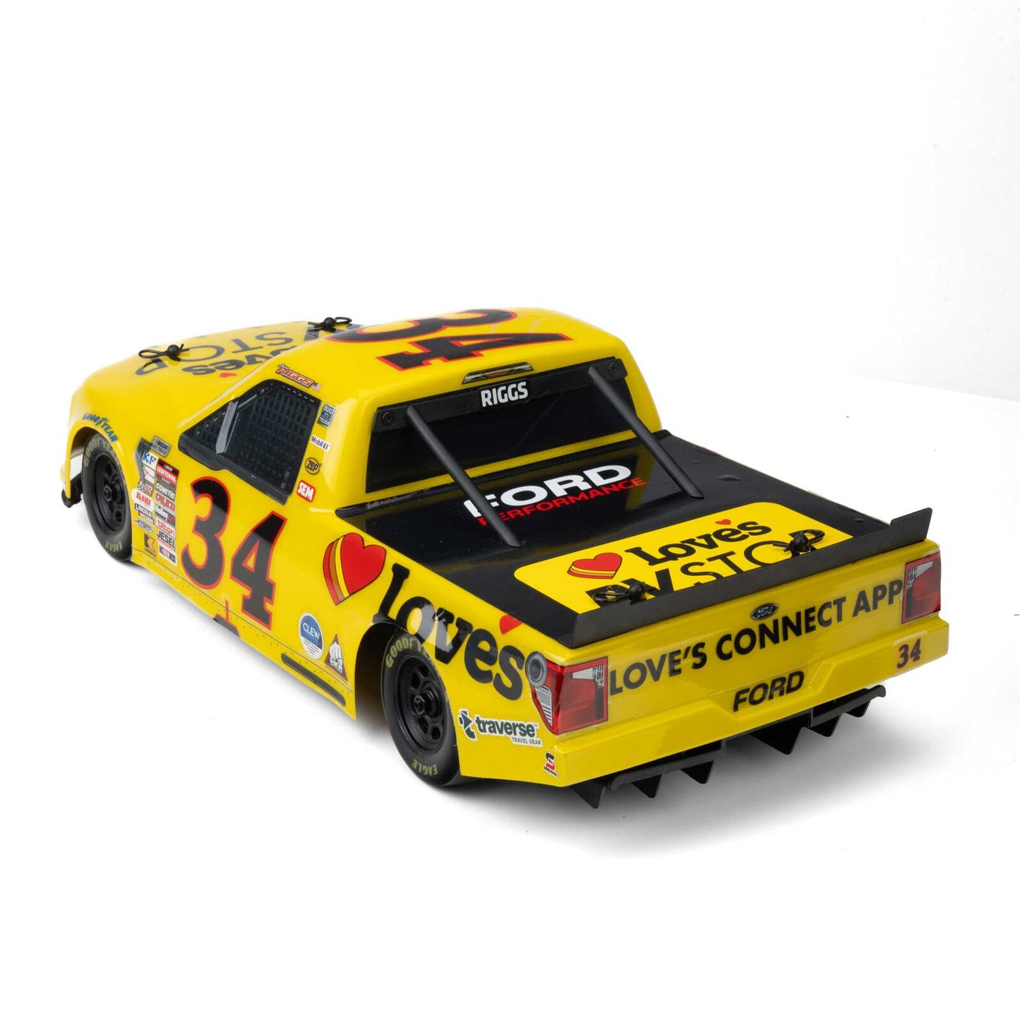 PRO365420 Limited Edition 1/12 Pre-Cut/Pre-Painted Layne Riggs #34 Love Yellow Body: Losi NASCAR
