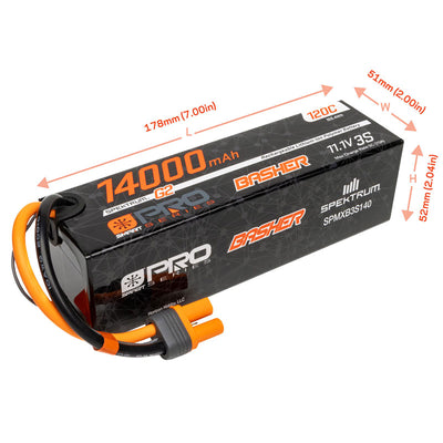 SPMXB3S140 11.1V 14000mAh 3S 120C Smart G2 Pro Basher LiPo: IC5