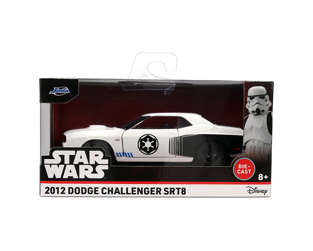 Jada 36915 1:32 2012 Dodge Challenger SRT8 – White Storm Trooper Theme – Disney Star Wars – Hollywood Rides