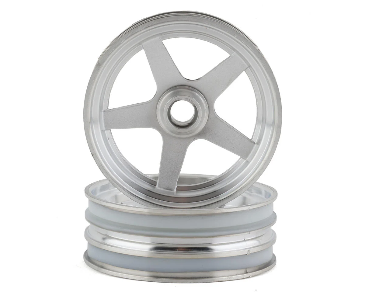 KYOSCH003SCB Kyosho 5-Spoke Front Wheel (Satin Chrome) (2) (2014 Beetle)