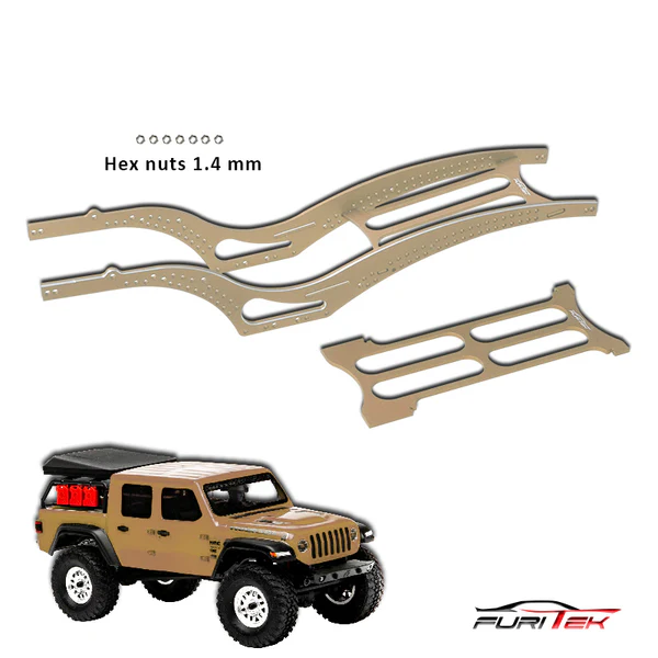 FUR-2114 Scythe Aluminum Rail frame For SCX24 Jeep Gladiator - Beige