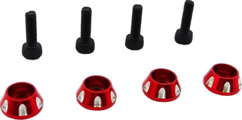 HRLTN03X02 - Scale Look Wheels hub red La trax Rally Teton