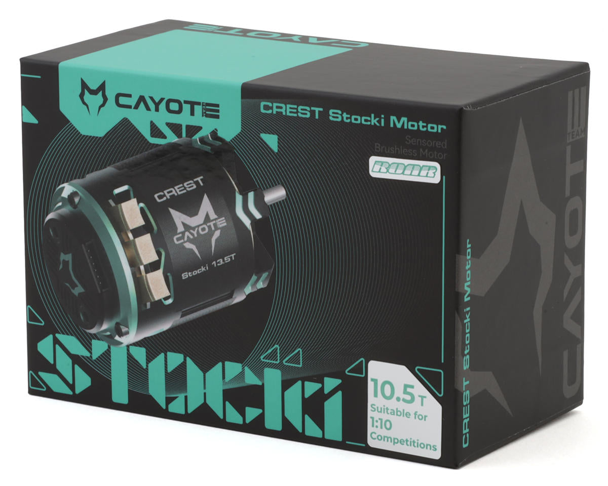CYEB11010 Cayote Crest Stocki 1/10 Brushless Competition Sensored Motor (10.5T)