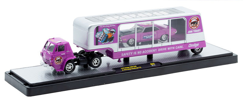M2 Machines 36000-94 Auto-Haulers 1970 Dodge L600 COE & 1970 Dodge Challenger T/A
