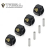 X003K9N19V TREAL Brass Wheel Hubs 7mm*6mm Hex, 1g/pc (4pcs) for 1/18 TRX4M Defender and Bronco (Black)