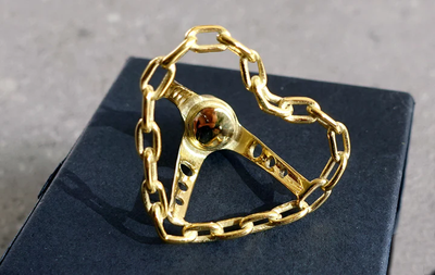 Jevries Heart Steering Wheel Gold