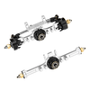 MEUS Racing TRX4M Metal V2 Isokinetic Front & Rear Axles w/ Adjustable Servo Mount for 1/18 TRX4M RC Crawler (Silver)