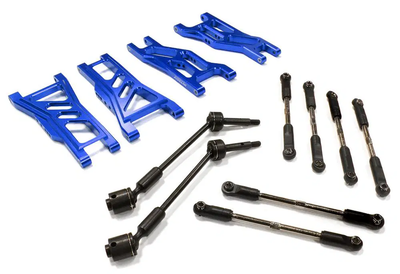 INTT8129BLUE V2 Billet Complete EXT Modified Suspension Set - Slash 2WD