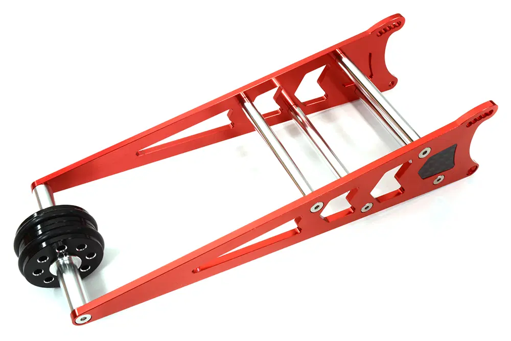INTC32311RED Blue Billet Machined Wheelie Bar Upgrade 1/10 2WD