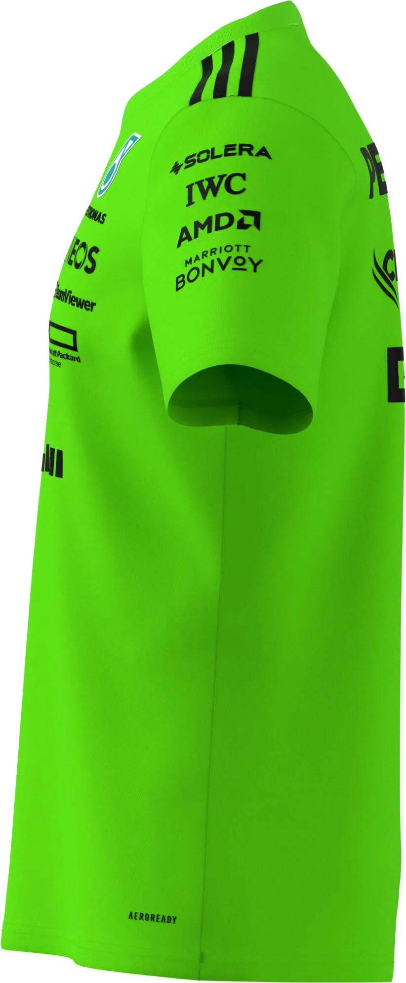 JZ7402 Mercedes AMG Petronas Formula One 2025 Men's Team Set Up Jersey - Green