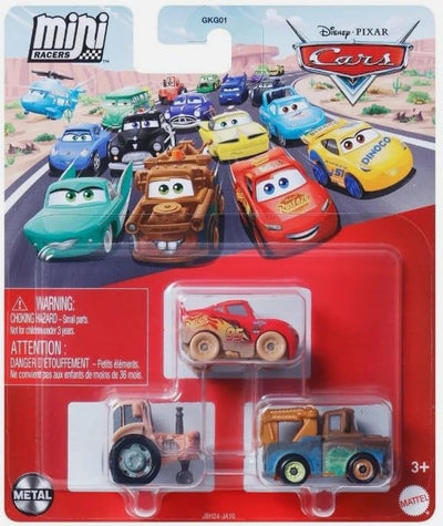 HWGKG01 Cars Mini Racers - Tractor/Muddy Lightning/Mater