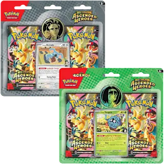 PKU10-10312-101 Pokemon Mega Evolution Ascended Heroes Collection Erika/Larry 2 Pack Blister Wave 1